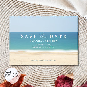Reserva La Fecha Foto De Boda De Destino De Playa Guardar La Fecha
