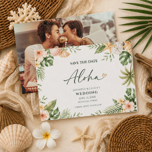 Reserva La Fecha Foto de Boda de Destino en Hawaii Aloha