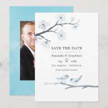 Foto de boda de flores de cerezo blancas