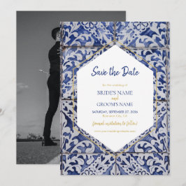 Reserva La Fecha Foto de Boda de mosaicos rusos portugueses