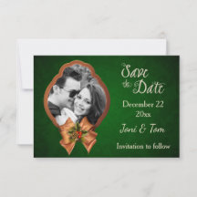 Foto de boda de Navidad para guardar la fecha