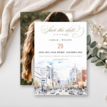 Foto de boda de paisaje al acuarela de Omaha Nebra