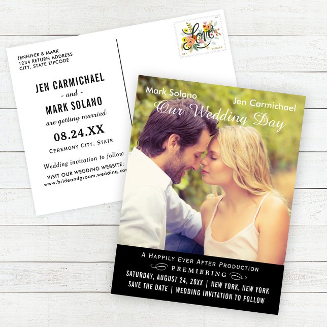 Reserva La Fecha Foto de Boda de Poster de cine negro Guardar la fe (Subido por el creador)