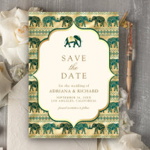 Foto de Boda del Elefante Indio de Oro Esmeralda C