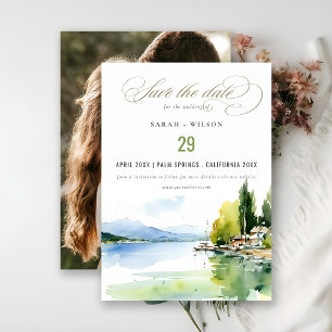 Reserva La Fecha Foto de boda del paisaje del Lago de Ginebra Suiza