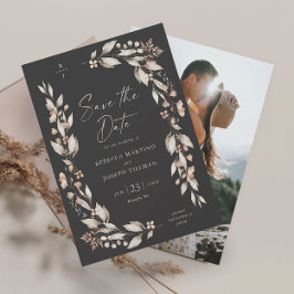 Reserva La Fecha Foto de boda floral elegante de flores silvestres