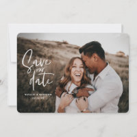 Foto de boda geométrica y con letra