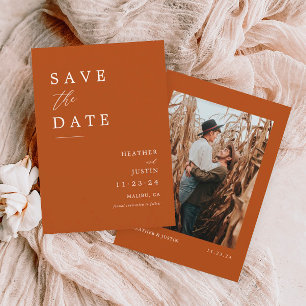 Reserva La Fecha Foto de Boda oxidado Guardar las fechas Guardar la