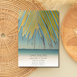 Reserva La Fecha Foto de Boda Tropical Beach Save the Date