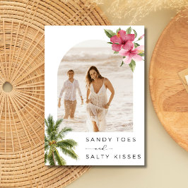 Reserva La Fecha Foto de Boda Tropical Beach Save the Date