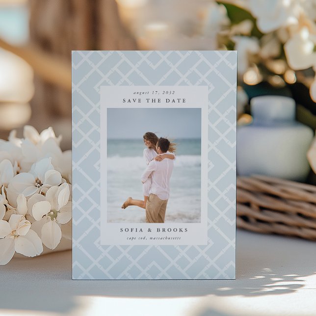 Reserva La Fecha Foto de celosía de bambú azul costero (Subido por el creador)