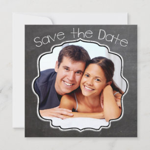 Reserva La Fecha Foto de Chalkboard Vintage Modern Save the Date
