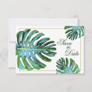 Reserva La Fecha Foto de código QR Leaf Tropical Gold Beach