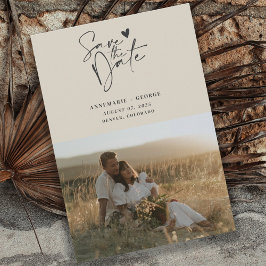 Reserva La Fecha Foto de escritura moderna de caligrafía de marfil