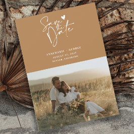 Reserva La Fecha Foto de escritura moderna de caligrafía de terraco