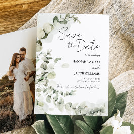 Reserva La Fecha Foto de Eucalyptus Boda Sage Greenery