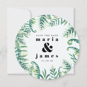 Reserva La Fecha Foto de follaje botánico guardar la fecha
