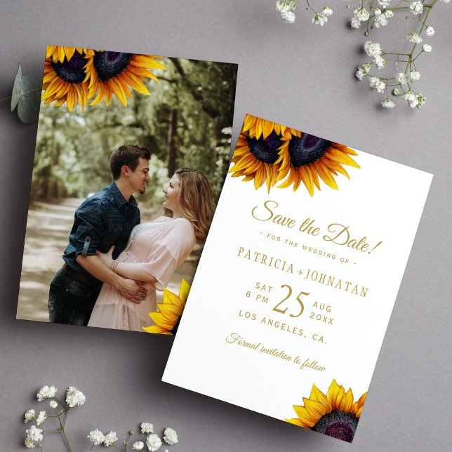 Reserva La Fecha FOTO de girasoles rusos salven a la boda de citas (Subido por el creador)