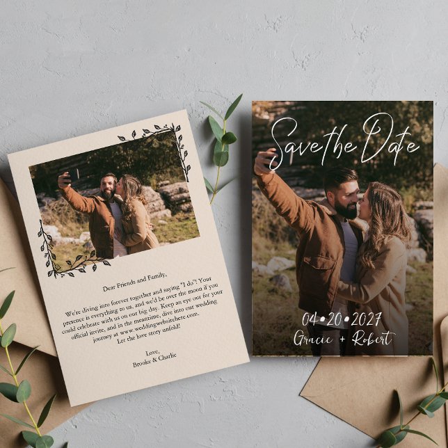 Reserva La Fecha Foto de guión minimalista (Subido por el creador)