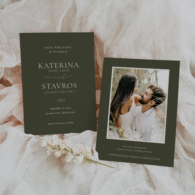 Reserva La Fecha Foto de HARMONY Olive Green Boda (Subido por el creador)