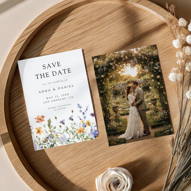 Reserva La Fecha Foto de jardín de flores silvestres de verano (Subido por el creador)