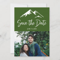 Foto de la boda de destino de la montaña verde