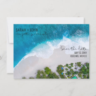 Reserva La Fecha Foto de la boda de la playa de destino Guardar la