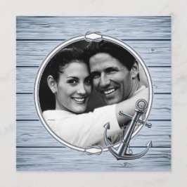 Reserva La Fecha Foto De Madera De Ancla Náutica Rústica Salva La F