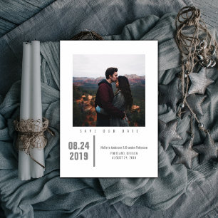 Reserva La Fecha Foto de Moda minimalista Guardar la fecha Gris