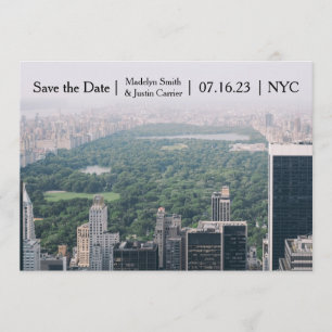 Reserva La Fecha Foto de NYC Central Park - Save the Date