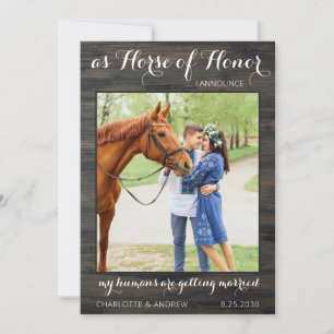 Reserva La Fecha Foto de país ruso personalizada Boda de caballo Ma