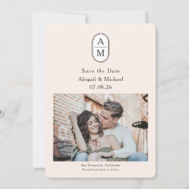 Reserva La Fecha Foto de pareja de arco moderno con iniciales