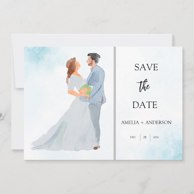 Reserva La Fecha Foto de personalizable (Anverso)