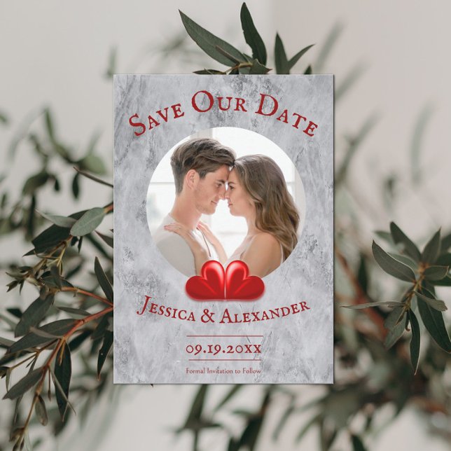 Reserva La Fecha Foto De Red Hearts Save The Date (Subido por el creador)