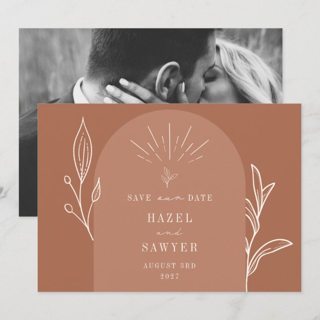 Reserva La Fecha Foto de Terracota del desierto con escritura artís (Anverso / Reverso)