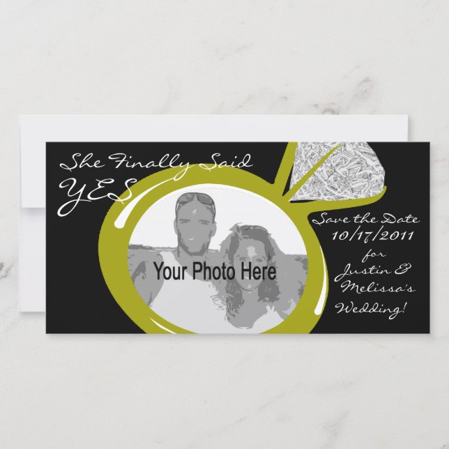 Reserva La Fecha Foto del anillo de compromiso (Anverso)