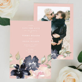 Reserva La Fecha Foto del Boda de Rubor Romantic Watercolor Florals