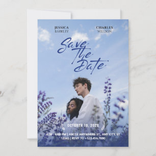 Reserva La Fecha Foto del boda de una película de naturaleza morada