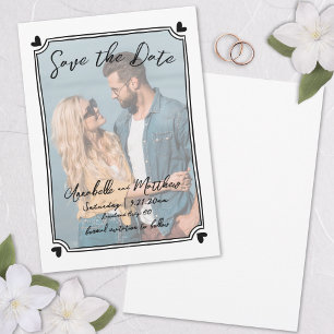 Reserva La Fecha Foto Dibujada a Mano Única Boda Caprichosa