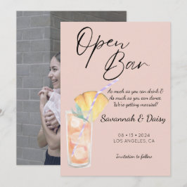 Reserva La Fecha Foto Divertida Naranja Moderna