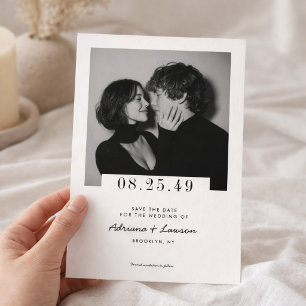 Reserva La Fecha Foto Editorial de Boda Romántica Minimalista Moder