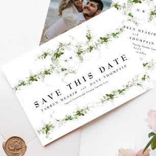 Reserva La Fecha Foto Eucalyptus Wreath Monograma Boda
