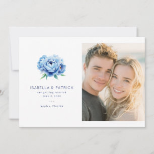 Reserva La Fecha Foto floral azul alegre