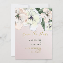 Reserva La Fecha Foto Floral Magnolia Rubor Save the Date