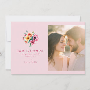 Reserva La Fecha Foto floral rosa alegre