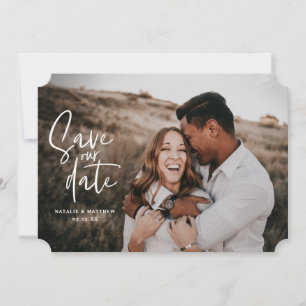 Reserva La Fecha Foto geométrica floral fotográfica del boda