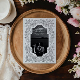Reserva La Fecha Foto gótica romántica en blanco y negro