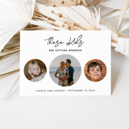 Reserva La Fecha Foto Graciosa Estos Niños Se Están Casando Con Un