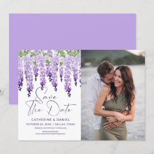 Reserva La Fecha Foto Guardar la fecha Boda de Wisteria de acuarela