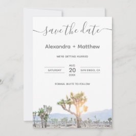 Reserva La Fecha Foto Joshua Tree Boho Wedding Guardar fecha